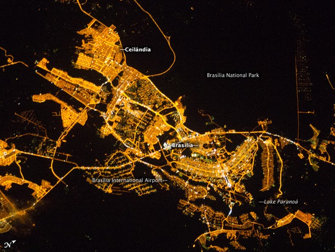 Brasilia. Fot. dzięki uprzejmości NASA / JPL-Caltech