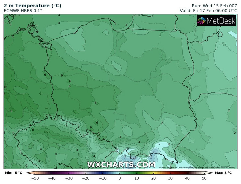 Poranek zapowiada się wyjątkowo ciepło jak na luty