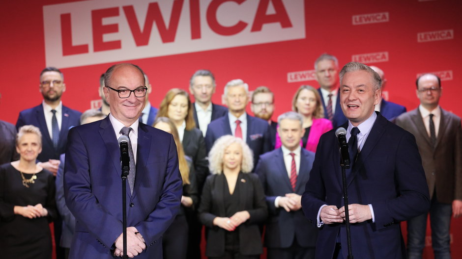 Współprzewodniczący Nowej Lewicy Włodzimierz Czarzasty i Robert Biedroń
