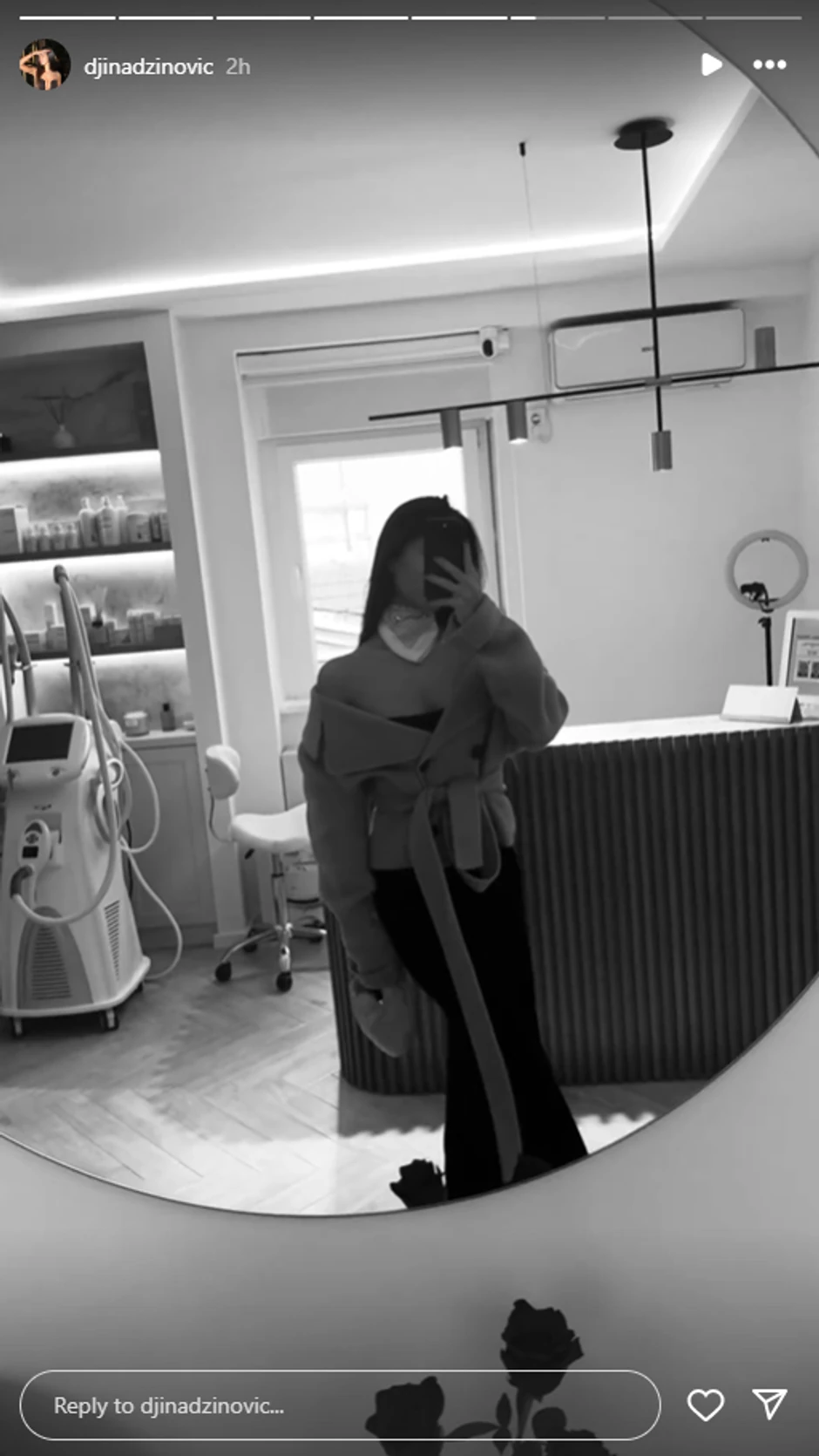 Đina Džinović, objava na Instagramu