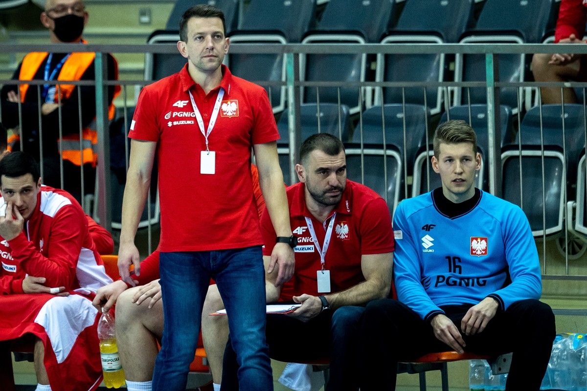 Trener reprezentacji Polski Patryk Rombel