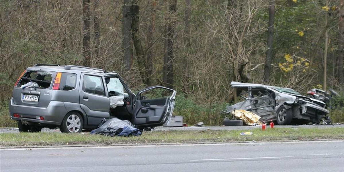 Warszawa, wypadek, ul Czecha, karambol, śmierć