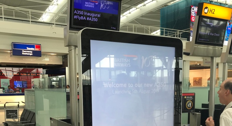 I arrived at Heathrow Airport Terminal 5 and made my way to the Premium BA desks, where I was greeted by BA's PR team and proceeded to have the friendliest check-in experience of my life — perhaps unsurprising given this was not just the inaugural flight but also a press event.