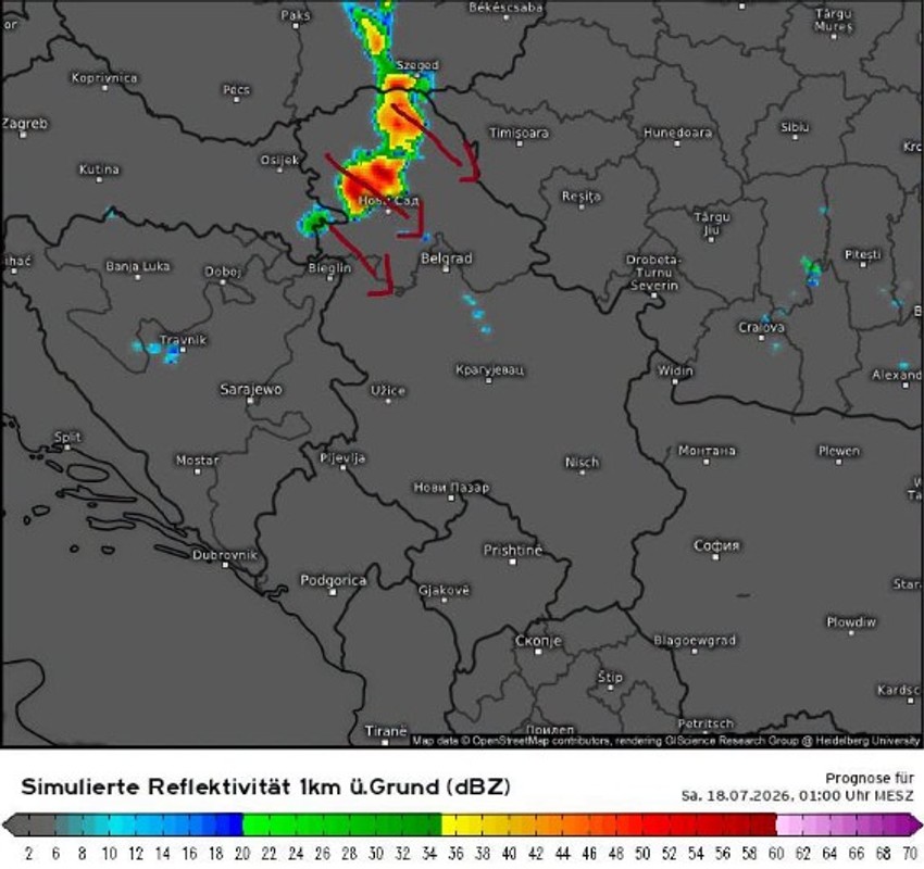 Pretfrontalne nestabilnosti u subotu ujutru