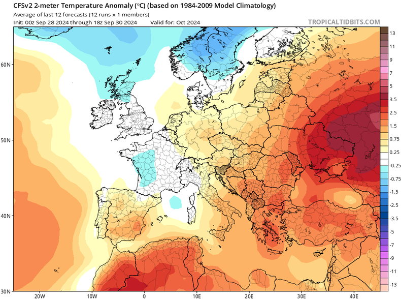 Temperatura w Polsce będzie balansować w pobliżu normy albo nieznacznie powyżej. Większe ciepło utrzyma się na wschodzie Europy