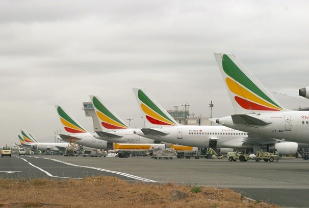 Une partie de la flotte d&rsquo;Ethiopian Airlines.  (nazret)