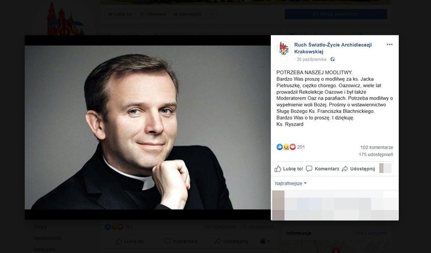 Uroczystości pogrzebowe ks. Jacka Pietruszki. Podano datę