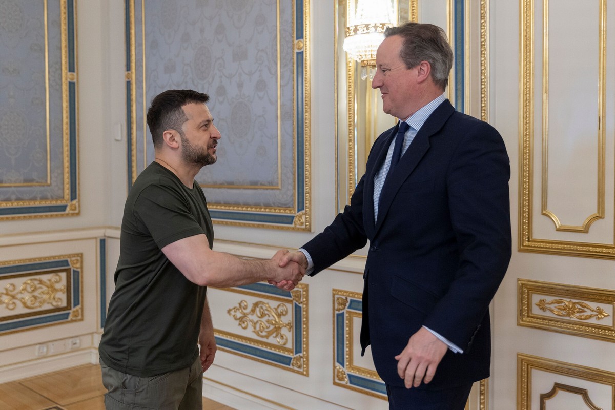 David Cameron i Wołodymyr Zełenski