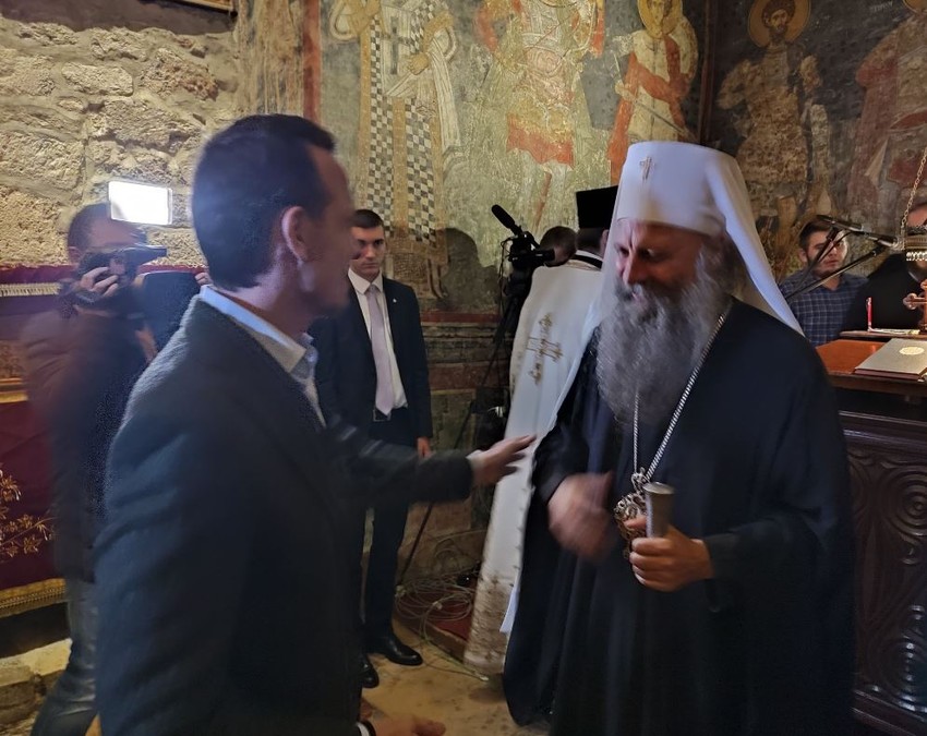 Princ Filip i patrijarh Porfirije u Pećkoj patrijaršiji