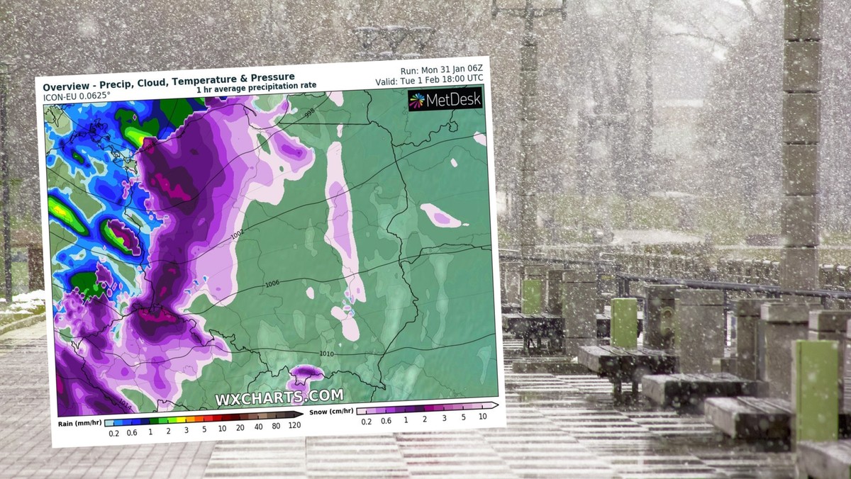 Prognoza pogody na wtorek, 1 lutego. Zima pokaże swą gorszą twarz