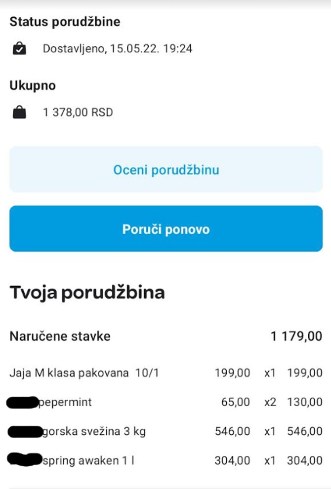 Račun iz maja ove godine 