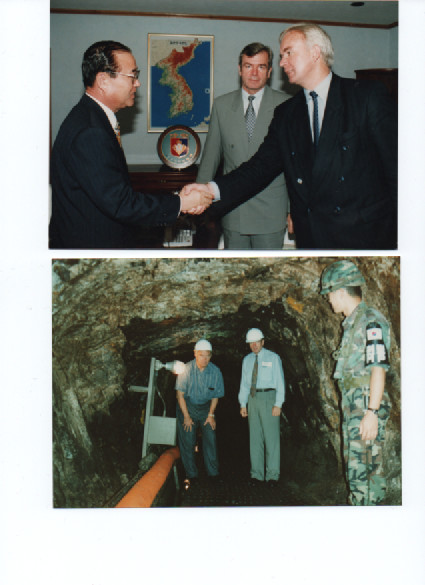 Na zdjęciu Marian Zacharski i Bogdan Libera w odkrytym tunelu