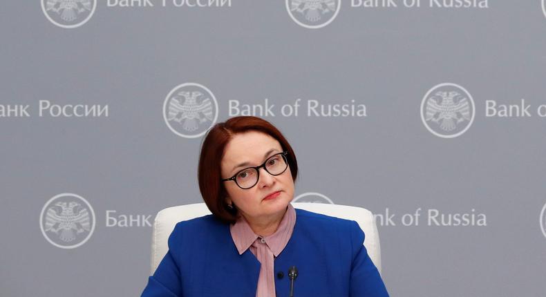 Russia's central bank, led by governor Elvira Nabiullina, ordered the stock market to stay closed.