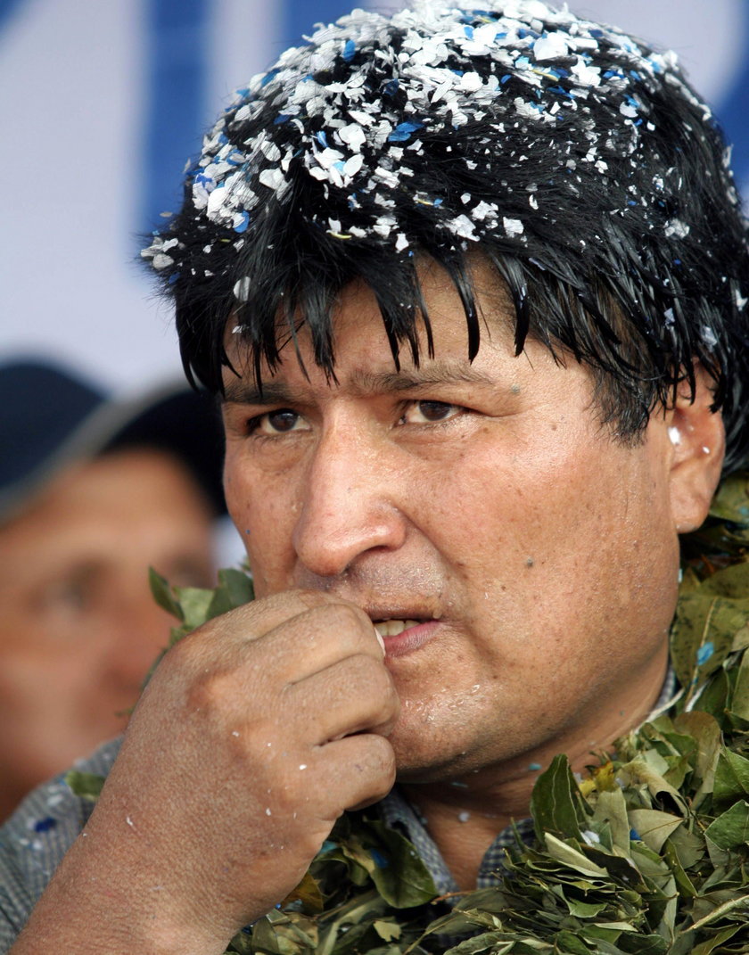 Bolivia's President Evo Morales annouces his resignation in Lauca N, Cochabamba, Bolivia