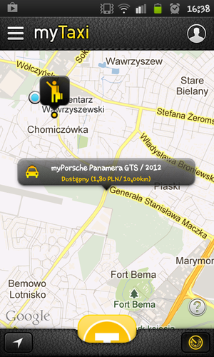 Aplikacja myTaxi