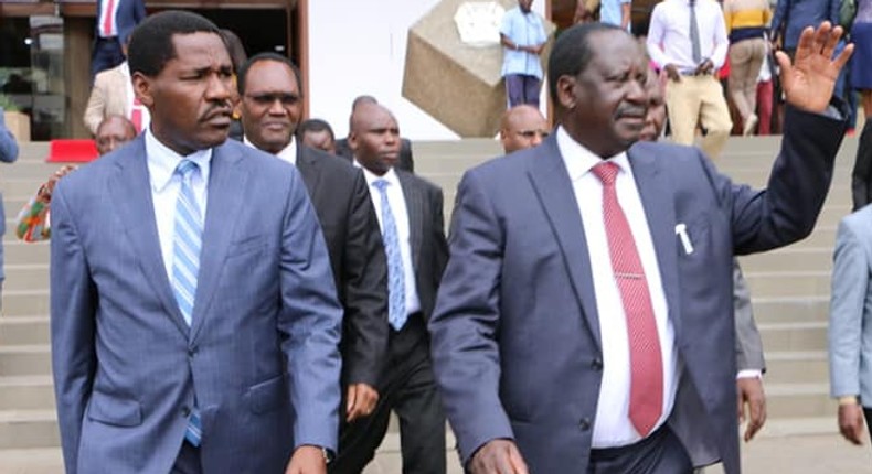 Raila Odinga joins Trade and Industrialization CS Peter Munya for the 3rd Kenya Trade Week held at KICC