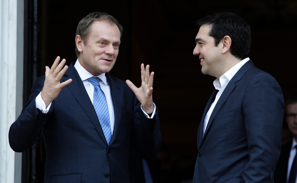 Donald Tusk i Aleksis Tsipras spotkali się w Atenach