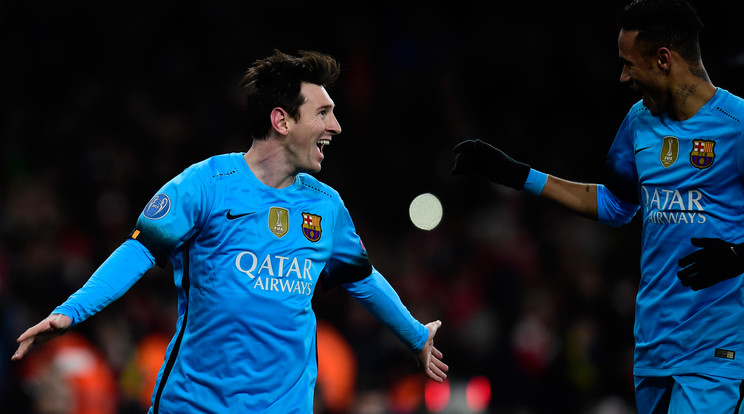 Messi kétszer is ünnepelhetett Londonban / Fotó: AFP