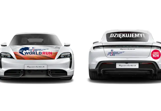 Wings for Life World Run Poznań 2020. Biegaczy będzie "gonił" elektryczny Porsche Taycan Turbo S