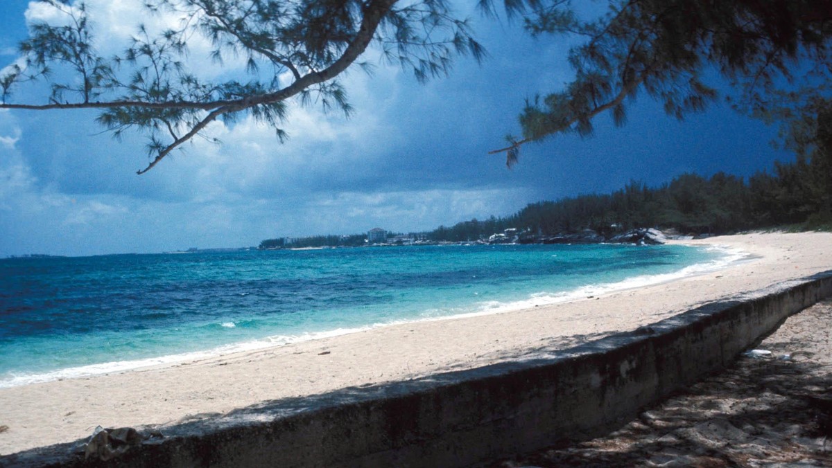 Nassau Bahamy plaża ocean morze niebo laguna