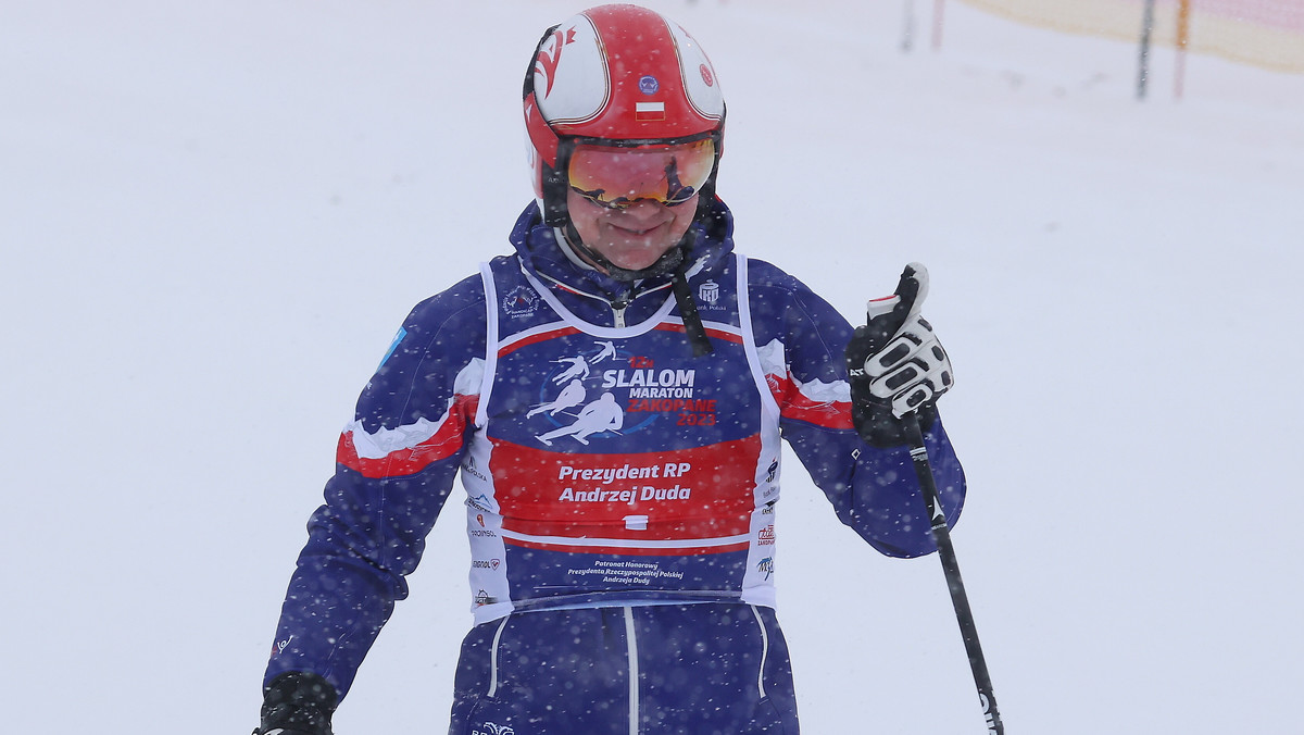 Andrzej Duda na nartach w Zakopanem. Wziął udział w zawodach [ZDJĘCIA]