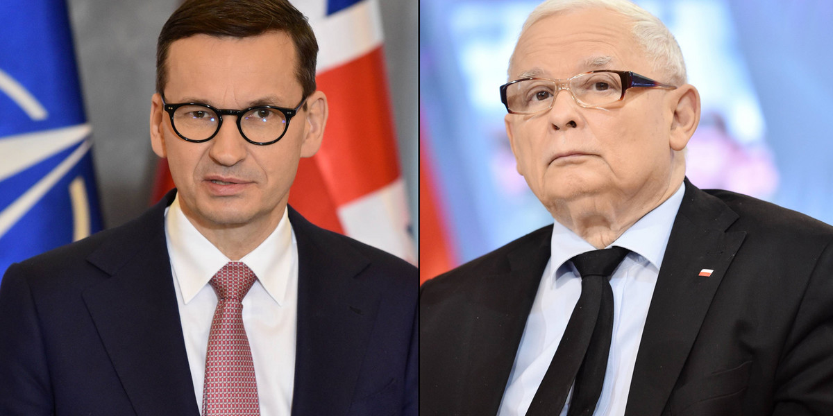 Premier Mateusz Morawiecki i wicepremier Jarosław Kaczyński. 