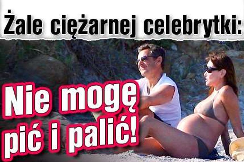 Żale ciężarnej celebrytki: Nie mogę pić i palić! 