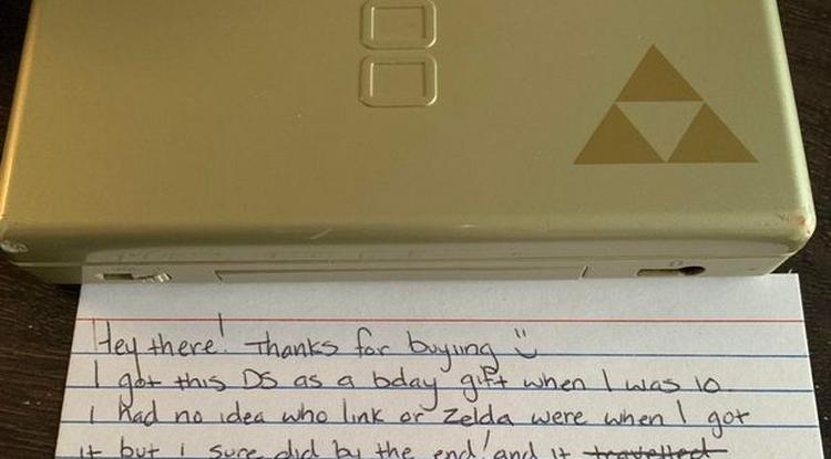 Nintendo DS-ben talált szívhez szóló üzenet