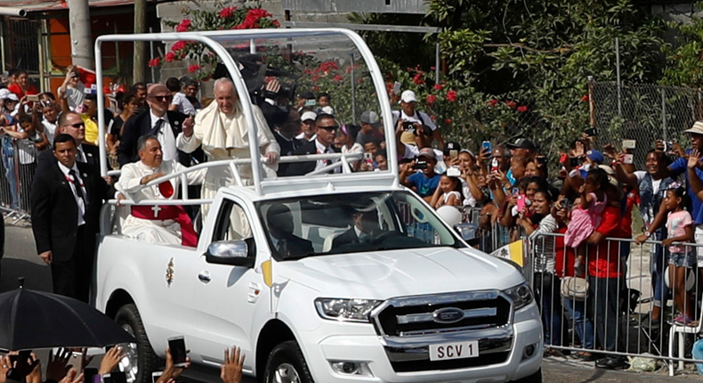 A Ford Ranger XLT was the Popemobile of choice during His Holiness's January visit to Panama, according to Zenit.