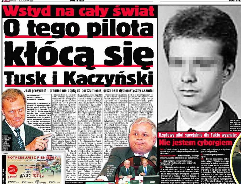 O tego pilota kłócą się Tusk i Kaczyński