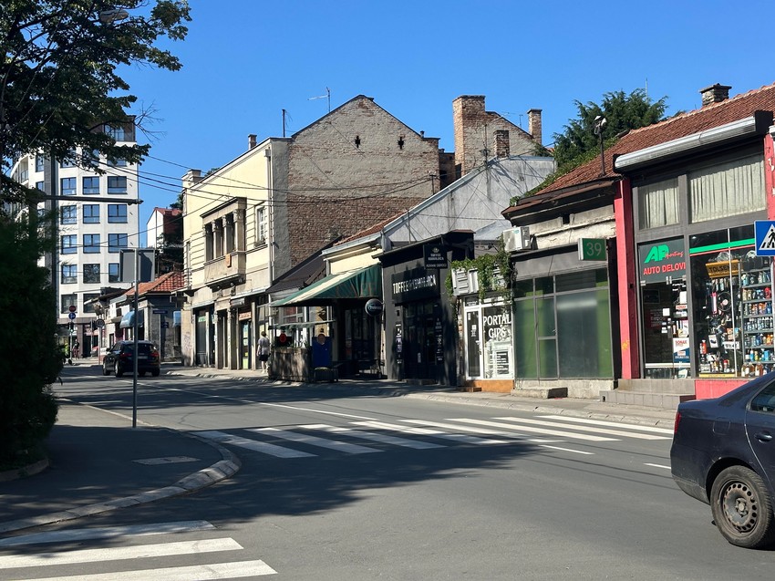 Pešački prelaz u blizini Čuburskog parka