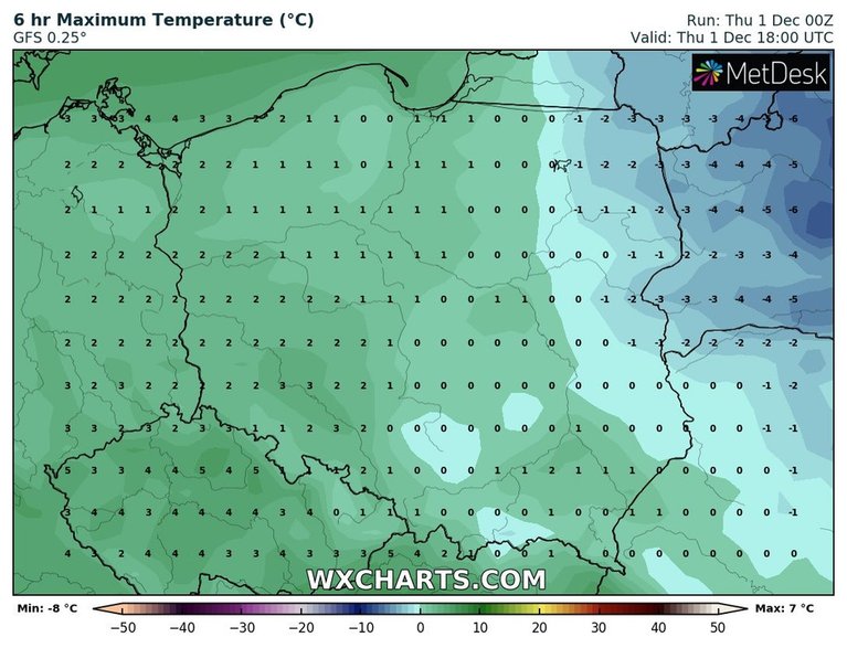 Temperatura w większości kraju będzie oscylować w pobliżu 0 st. C