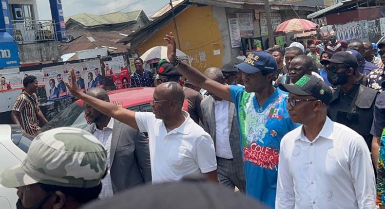 Tonye Cole and Rotimi Amaechi.