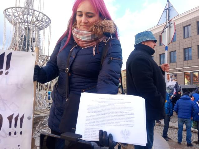 Protest przeciwników szczepień i wyrok na prezydenta Białegostoku, 15.01.2022