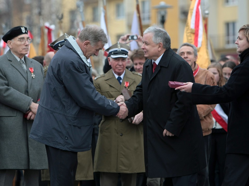 ŁÓDŹ PREZYDENT KACZYŃSKI POMNIK PIŁSUDSKIEGO