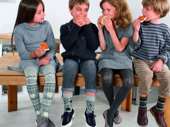 Kolekcja dziecięca Calzedonia, jesień/zima 2011/2012 - zdjęcia z kampanii promocyjnej.