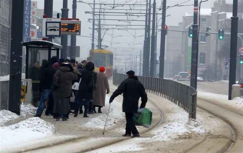 Zima, Łódź, paraliż, nawałnica