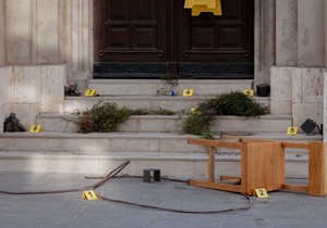 Vandalizovan Saborni hram Preobraženja Gospodnjeg u Zagrebu.