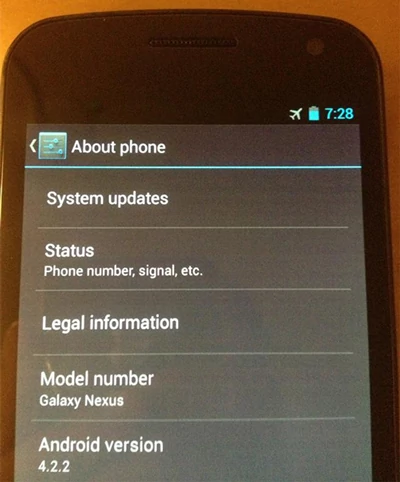 Android 4.2.2 Jelly Bean uchwycony na Galaxy Nexus. Miejmy nadzieję, że to nie humbug