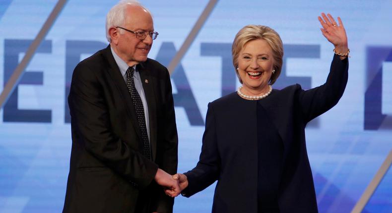 Clinton, Sanders find common enemy at presidential debate: Trump