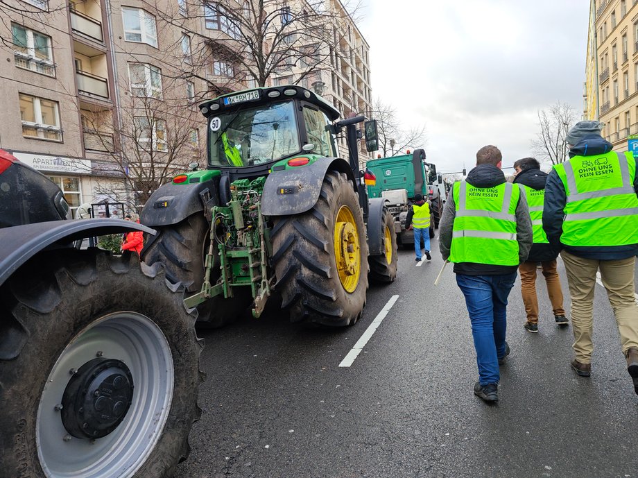 Styczniowy protest rolników w centrum Berlina