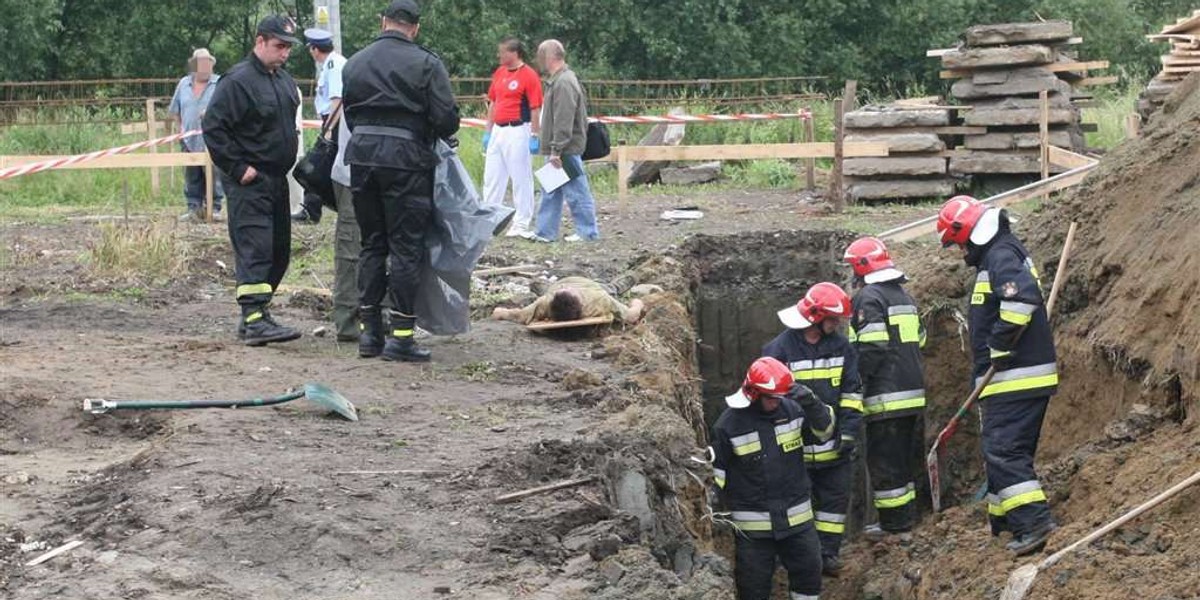 Straszna śmierć w wykopie