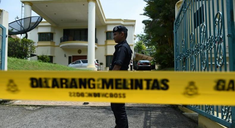 Malaysian authorities briefly blocked the North Korean embassy in Kuala Lumpur with police tape