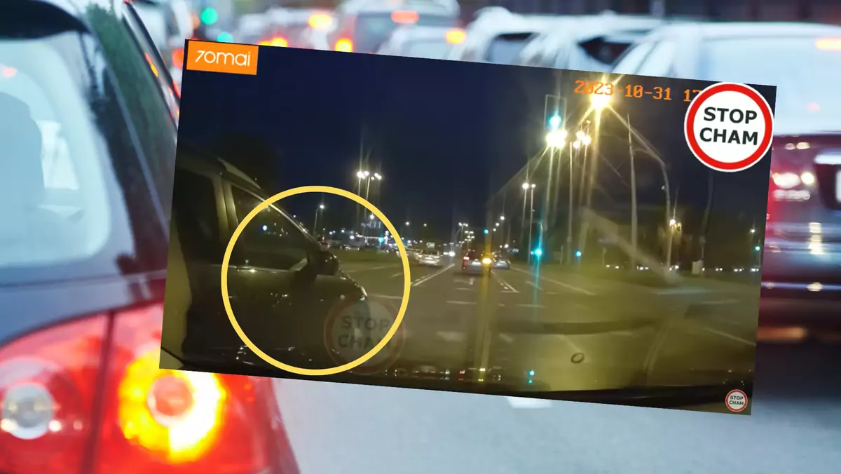 Dwóch kierowców nie chciało ustąpić sobie miejsca na drodze w Lublinie (youtube.com/@STOPCHAM)