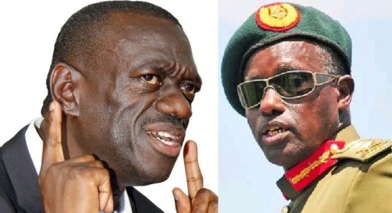 Besigye (left) and Tumwine 