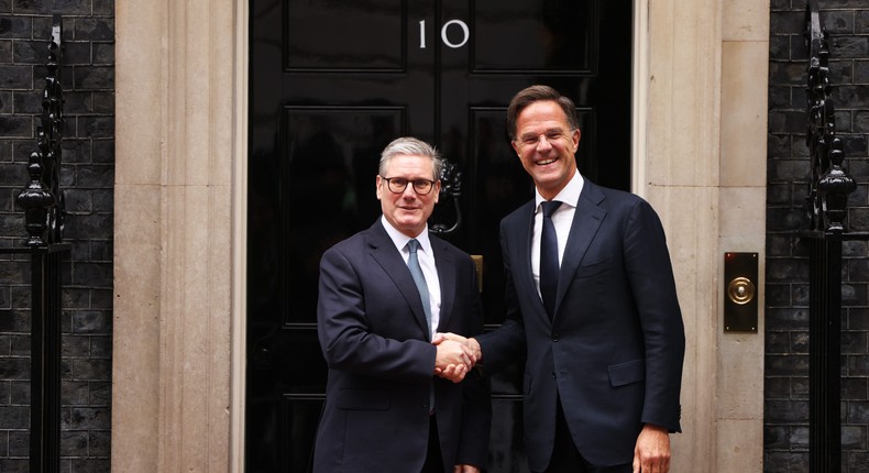 New NATO chief Mark Rutte met with UK Prime Minister Keir Starmer at Downing Street.Dan Kitwood/Getty Images