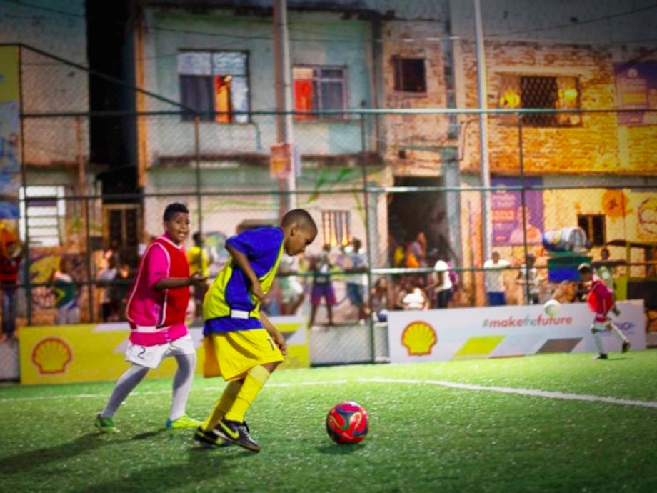 To do this Pavegen dug up an entire football pitch and "installed slabs in the pitch in the most high footfall areas." This, along with solar power, produced enough energy for the floodlights.