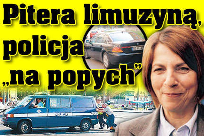 Pitera limuzyną, policja "na popych"