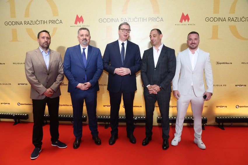 Čelni ljudi Medijske mreže sa predsednikom Srbije Aleksandrom Vučićem