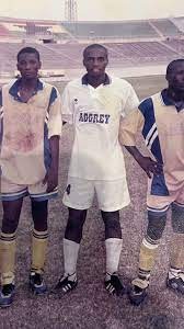 Asamoah Gyan (far left) in the Accra Academy School team